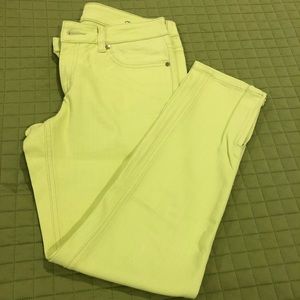 C. Wonder lime green skinny cropped jeans